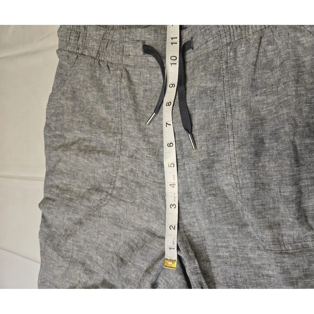 Orvis Linen Blend Pants Womens 16 Gray Cuff Leg Relaxed Lightweight Beach‎ Luxe